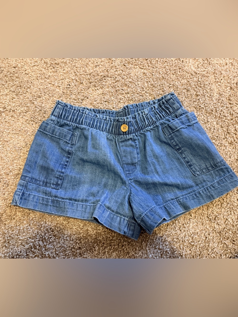 Old Navy girls Denim Shorts Size 8 Medium pull on Elastic Waist Casual Summer - Picture 2 of 5